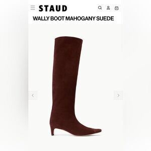Staud Wally Mahogany Suede Boots